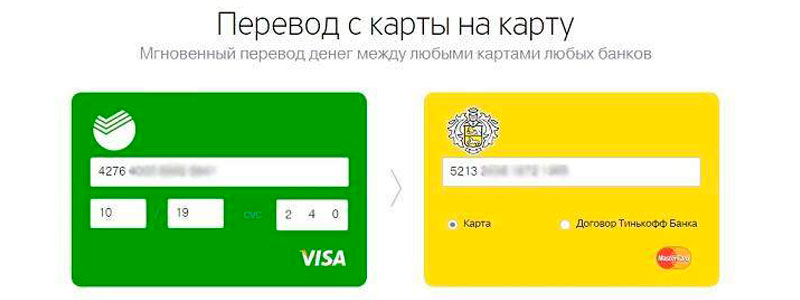 перевод на тинькофф со сбербанка