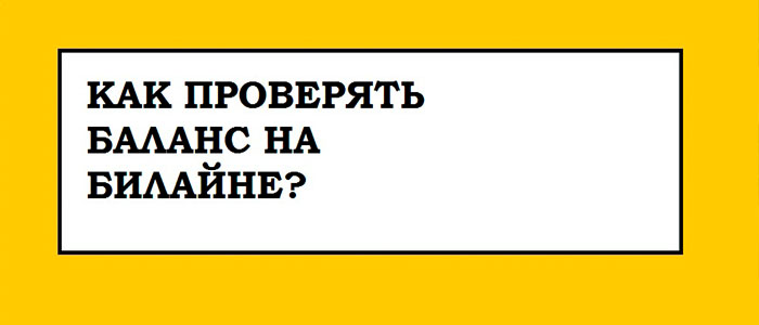 узнать баланс билайн интернет